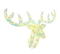 vidaXL Traîneau renne – Figurine renne blanche, lumières blanc chaud USB, 68×36,5×62,5 cm