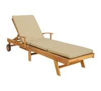 vidaXL Transat 100% Polyester Teck Solide, Transat de Jardin réglable, mobilier Moderne pour l'extérieur, résistant aux intempéries, Chaise relaxante