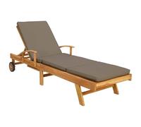 vidaXL Transat 100% Polyester Teck Solide, Transat de Jardin réglable, mobilier Moderne pour l'extérieur, résistant aux intempéries, Chaise relaxante