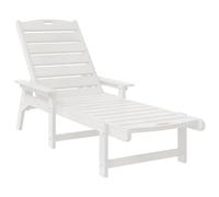 Vidaxl Chaises Longues 2 Pcs Blanches 162x53x98.5 Cm Hdpe, Vidaxl Chaise Longue Blanche 53x162x98.5 Cm Hdpe