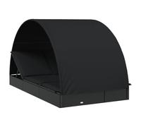vidaXL Transat 2 places avec toit rond noir 211x112x140 cm 319656