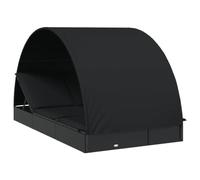 vidaXL Transat 2 places avec toit rond noir 211x112x140 cm 319656