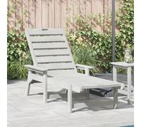 Vidaxl Transat Blanc 53x162x98.5 Cm Hdpe