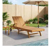 vidaXL Transat Bois de teck massif Marron 42032668