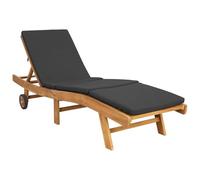 vidaXL Transat Brun et Gris foncé Polyester, Expérience de détente en extérieur, transat Moderne, Chaise Ergonomique, Meuble de Jardin empilable