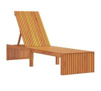 vidaXL Transat Huile Naturelle 200 x 55 x 94 cm Bois d'acacia Massif, Chaises Longues Modernes, durables, inclinables à volonté, parfaites pour se détendre en extérieur, Jardin et terrasse