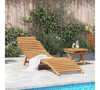 Vidaxl Transat Marron 184 X 55 X 59 Cm Bois De Teck Massif