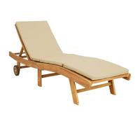 vidaXL Transat Marron et Beige Polyester, Expérience de détente en extérieur, transat Moderne, Chaise Ergonomique, Meuble de Jardin empilable