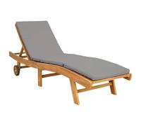 vidaXL Transat Marron et Gris Clair Polyester, Expérience de détente en extérieur, transat Moderne, Chaise Ergonomique, Meuble de Jardin empilable