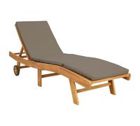 vidaXL Transat Marron et Taupe Polyester, Expérience de détente en extérieur, transat Moderne, Chaise Ergonomique, Meuble de Jardin empilable