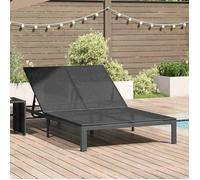 vidaXL Transat Noir 206 x 115 x 75 cm polyrotin 42004133
