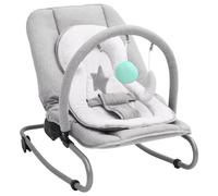 Vidaxl Transat Pour Bébé Gris Clair Acier