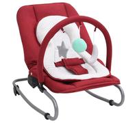 vidaXL Transat pour Bébé Balançoire pour Tout-petits Berceau pour Bébé Siège Basculant Chambre à Coucher Maison Intérieur Rouge Acier Rouge G