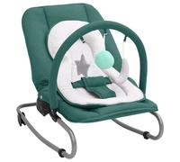 Vidaxl Transat Pour Bébé Vert Acier Vert