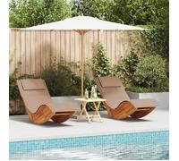 vidaXL Transats Balançants avec Coussins 2 pcs Bois Massif d'Acacia 3329137