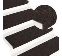 Tapis d'escalier - VIDAXL - Marron - 65 x 25 cm - Non-tissé aiguilleté - Moderne