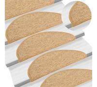 vidaXL Tapis d'escalier auto-adhésifs 15 pcs Orange 65x25 cm 326905