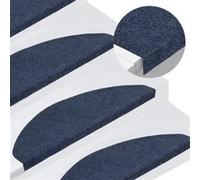vidaXL Trapmatten zelfklevend 15 st 65x22,5x3,5 cm blauw136399 Bleu G