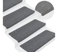 Trapmatten zelfklevend 15 st 65x24,5x3,5 cm grijs343479