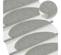 vidaXL Trapmatten zelfklevend 15 st sisal-look 65x21x4 cm lichtgroen326875 Gris G