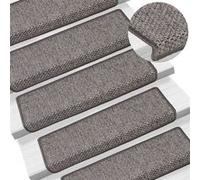 Vidaxl Tapis D'escalier Autocollants 15 Pcs 65x25 Cm Gris Et Beige