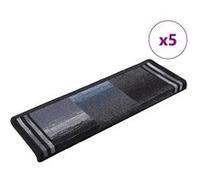 vidaXL Trapmatten zelfklevend 5 st 65x21x4 cm zwart en grijs149842 Noir G