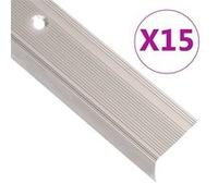 vidaXL Trapneuzen L-vormig 15 st 100 cm aluminium champagnekleurig146776