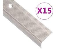 Nez de marche Forme en L 15 pcs Aluminium 90 cm Champagne