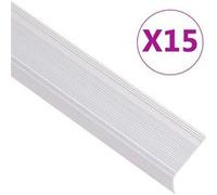 vidaXL Trapneuzen L-vormig 15 st 90 cm aluminium zilverkleurig146737 Argent G
