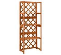 vidaXL Treillis en bois de sapin massif – support pour plantes grimpantes avec étagères 55x30x140 cm