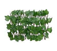 vidaXL Treillis avec feuilles de vigne artificielles extensible vert 180x20 cm
