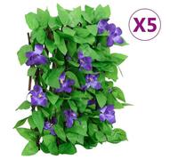vidaXL Treillis de Lierre Artificiel Extensible 5 pcs, Écran de Clôture, Brise-vue d’Intimité, Décoration de Jardin 366573