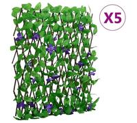 vidaXL Treillis de lierre artificiel extensible 5 pcs vert 180x70 cm