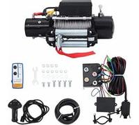 vidaXL Treuil Électrique 12V Traction 6T Télécommandes Câble 5909 kg 210022 Or G