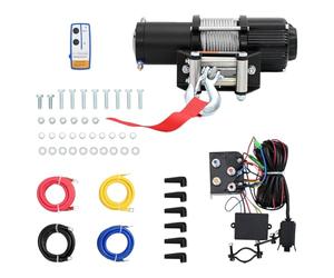 vidaXL Treuil Electrique avec Télécommande sans Fil Remorque Voiture Garage Camion Bateau Camping-car Quads VTT 12 V 4500 lbs 2040 kg