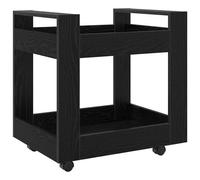 vidaXL Trolley de Bureau Chêne noir 60 x 45 x 60 cm Bois d'ingénierie