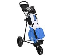 vidaXL Trolley de Golf Noir 95 x 60 x 130 cm Fer, Chariot de Golf, Caddy Pratique, Chariot Manuel Efficace, Accessoire Noir pour Terrain