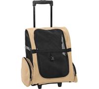 vidaXL Trolley pour animaux domestiques 3 en 1 couleur sable 48x32x(57-106) cm Tissu Oxford
