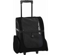 vidaXL Trolley pour animaux domestiques 3 en 1 Noir 48x32x(57-106) cm cm Tissu Oxford
