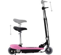 vidaXL Trottinette électrique avec siège 120 W rose
