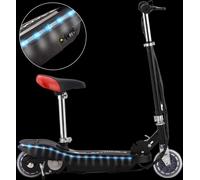 vidaXL Trottinette électrique pour enfants avec siège et LED 120 W noire