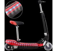 vidaXL Trottinette électrique pour enfants avec siège et LED 120 W rouge
