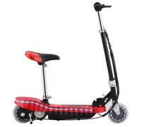 vidaXL Trottinette pour enfants avec selle et LED 120 W rouge