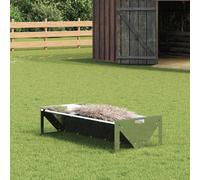 Vidaxl Trough D'alimentation Pour Le Bétail Argent 108 X 50 X 28 Cm