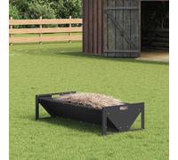 Vidaxl Trough D'alimentation Pour Le Bétail Noir 108 X 50 X 28 Cm