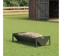 Vidaxl Trough D'alimentation Pour Le Bétail Vert Olive