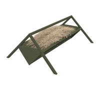vidaXL Trough d'alimentation pour Le bétail Vert Olive, Nourrisseur de Jardin et terrasse, mangeoire en Acier Durable pour Animaux, Bol extérieur, équipements de Ferme
