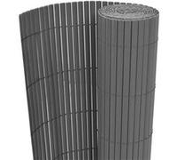 Tuinafscheiding dubbelzijdig 150x500 cm PVC grijs43641