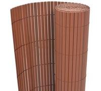vidaXL Clôture de jardin Double face PVC 90 x 300 cm Marron