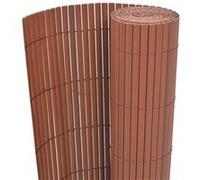 Tuinafscheiding dubbelzijdig 90x500 cm PVC bruin43630